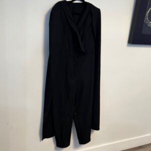 SHEIN Classic Black Draped Jumpsuit